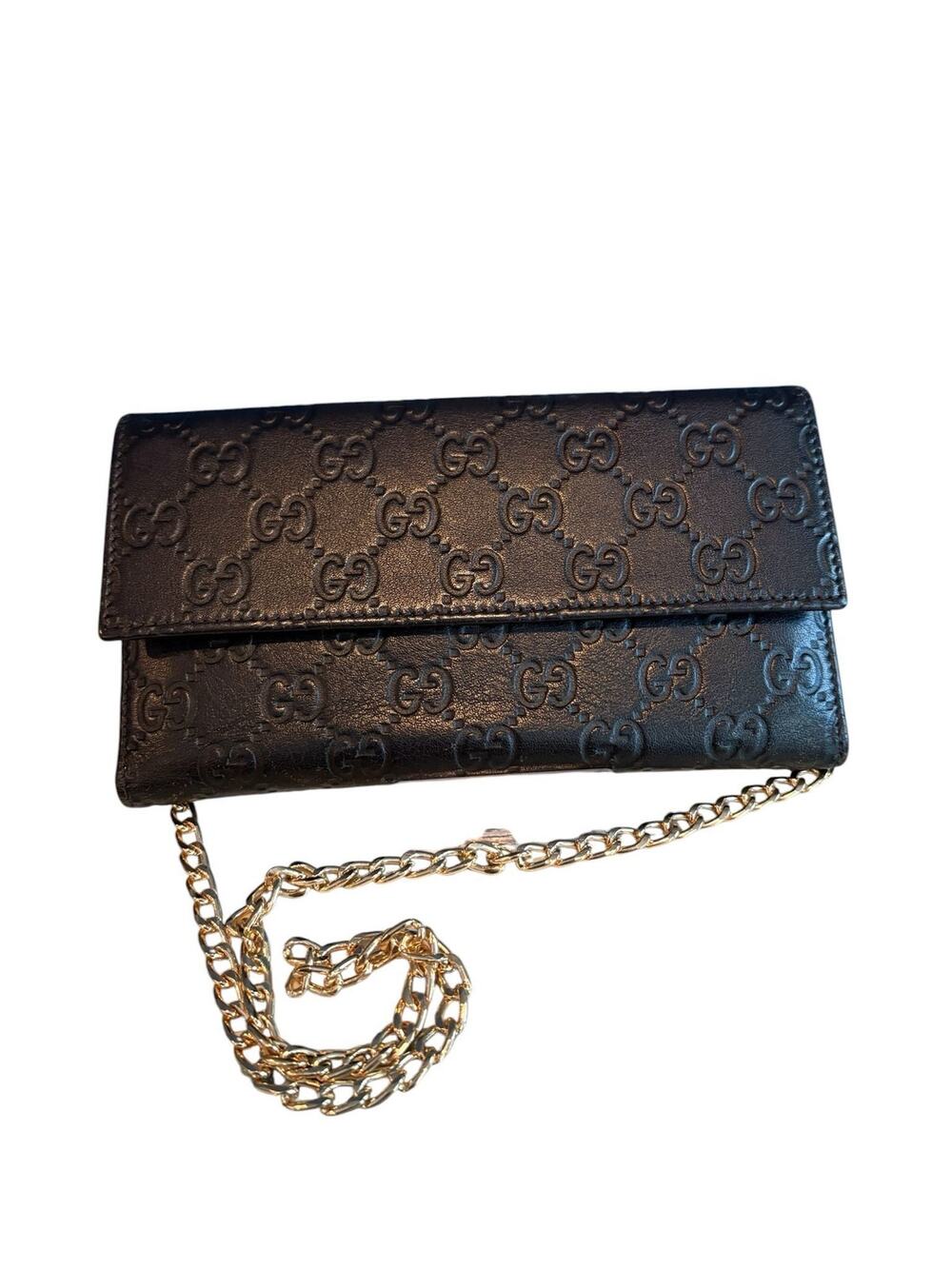 Gucci Guccissima Wallet with Chain